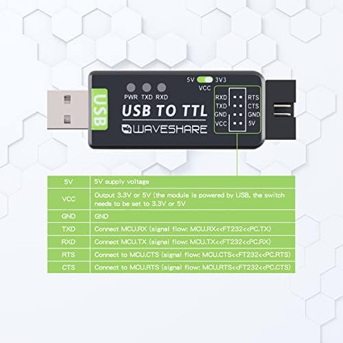 Jessinie Industrial USB para adaptador serial Uart Adaptador serial FT232RL CONVERSOR SERIAL PARA USB USB USB para TTL Adaptador Módulo