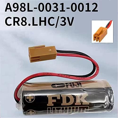 Xiaoxx 2600mAh CR8-LHC 17450 3V Bateria de lítio de reposição para Fuji FDK CR8-LHC PLC Backup Backup Battery com plugue