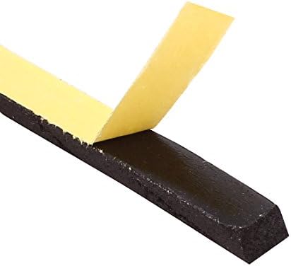 Aexit 5pcs fitas adesivas pretas de 0,8 cm de largura de 3 metros de comprimento de 4 mm de espessura de fita adesiva à prova