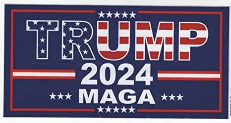 Trump 2024 Maga Republican Magnet - Carros de carro, Cars Trucks SUVs - Refrigerador fabricado nos EUA pelos americanos para os americanos