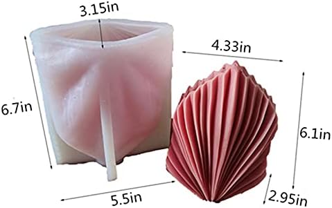 Molde de vela de silicone de casca de coral para vela produzindo grande vieira de silicone molde fondent bolo de chocolate molde