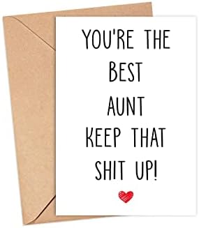 Arezzaa você é a melhor tia Mantenha essa merda - tia cartão de aniversário - cartão engraçado para tia - obrigado por ser minha