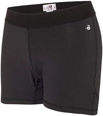 Badger Sport Pro-Compression Volleyball Shorts Wicking Strething Fit Girls 2.5 & Ladies 3 Useam