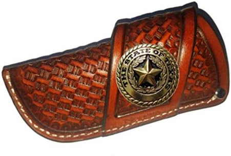Nocona personalizada tece Texas Gold Seal Lateral Draw Faca Bainha