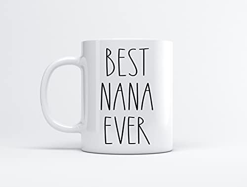 Financingcharlee Melhor Nana Ever Coffee Caneca - Presentes para o Natal - Nana Presentes de aniversário Caneca de café - Dia