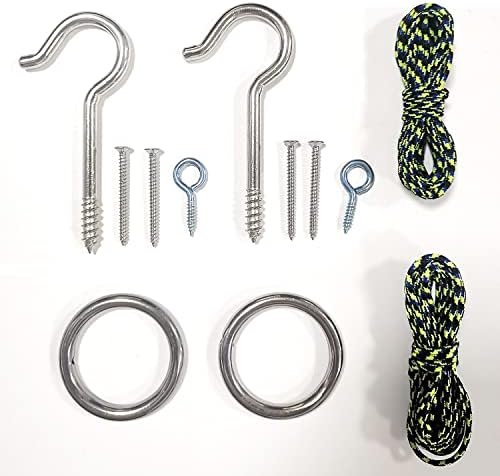 Jogo de jogo de gancho e toque de jogo de alvo de alvo DIY Kit -anel de aço imperceptível, corda de poliéster e hardware