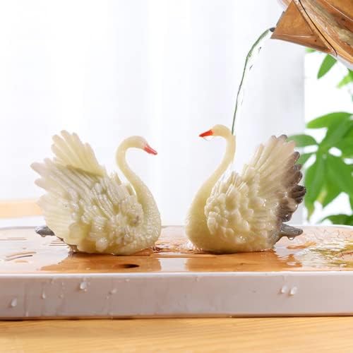 Xialon A par de 4,13 Figuras de descoloração de chá de cisne para cisne para cerimônia de chá Pets Tea Conjunto de chá