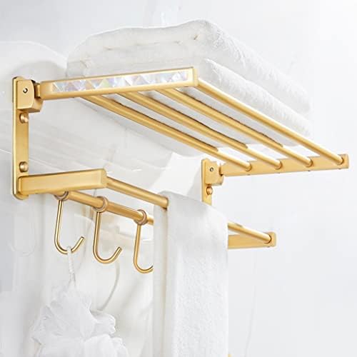 Omoons Rack de toalhas de toalhas de toalhas luminárias de alta qualidade, suporte de toalha dobrável no banheiro, hardware do banheiro