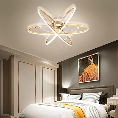 Ventilador de teto reversível Fehun com luz 3 cores controle silencioso controle remoto silencioso Modern interno sala de estar de