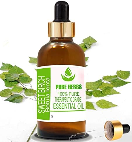 Ervas puras birch sweet puro e natural terapêutico de grau essencial com gotas de gotas de 30 ml
