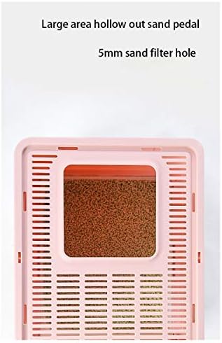 Caixa de areia de gato dobrável JMSL Caixa de areia extra grande com entrada e saída superior xxl, com bandeja, tampa e colher
