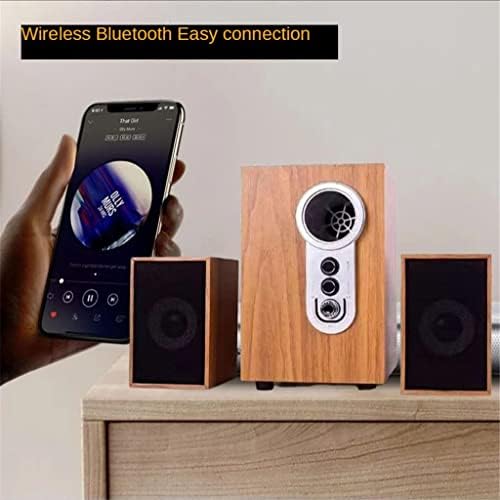 ZCMEB Wooden 2.1 Subwoofer Speaker celular Notebook Desktop Computador USB Wired Universal Speaker