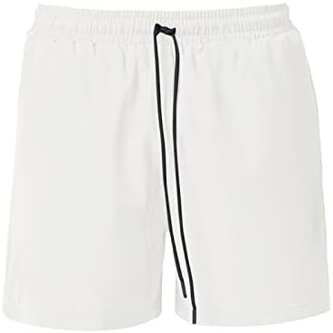 Miashui touch shorts de longa cor lisa de cor lisa esportes calças fitness masculinas