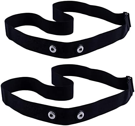 2pack xuxin substituição universal freqüência cardíaca monitor de cinta macia cinturão elástica ajustável para garmin, wahoo, preto