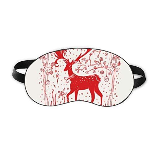 Cartoon Deer Animal Red Paper Cortando o olho escudo macio Night Night Toupa de sombra