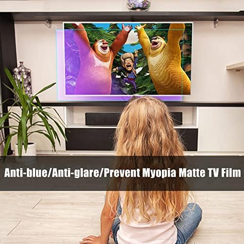 Kelunis Anti-Blue Light TV Screen Protector, taxa anti-reflexão anti-reflexão anti-reflexão de 32 a 75 polegadas de até 90% de filme de proteção ocular anti-scratch de 90% para LCD, LED, 70