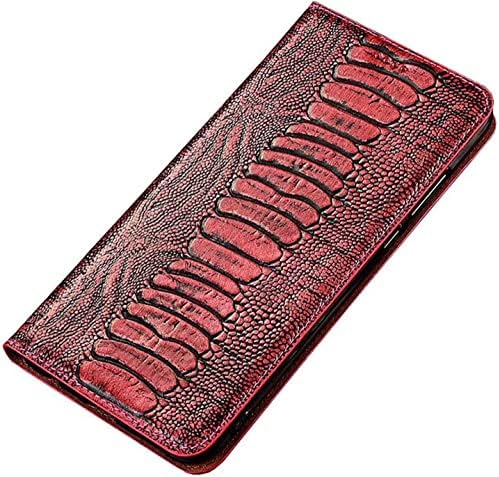 Ahgdda Folio Capa para Apple iPhone 14 Plus Holster 2022, Avestrich Patterl Speard de couro Função Magnetic Flip Tampa com slots de 2 cartas