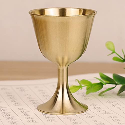 Veemoon 4 PCs cálice tibetano para copos goblet goblet altar altar copo de ouro portátil bebendo em casa partido de licor,