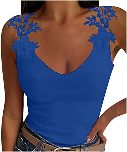 Teen Girls V Neck Top Slip Slip Spaghetti Strap renda Sexy Cami Camisole Tank Play Patchwork Blouse Cirche para mulheres