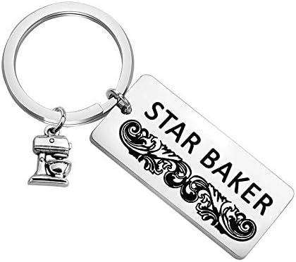 Tiimg Star Baker Keychain Baking Show Gifts Pastry Chef Jewelry Gift for Baker Friend