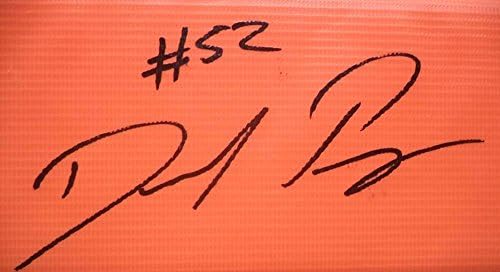 Denzel Perryman Hurricanes/Chargers assinaram pylon autografado com COA