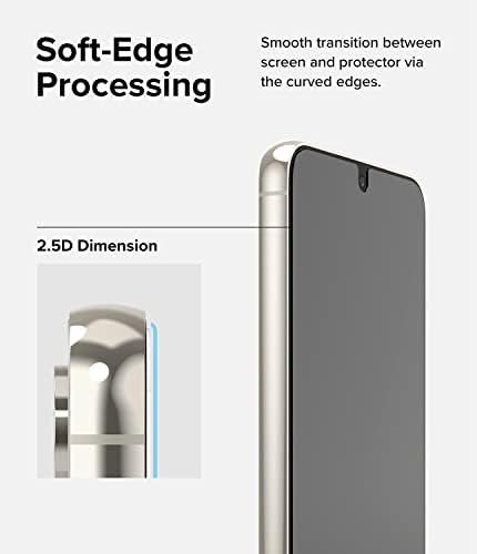 Ringke Glass [cobertura à prova de quebra] Compatível com o Samsung Galaxy S23 Plus Screen Protector 5G, vidro de qualidade