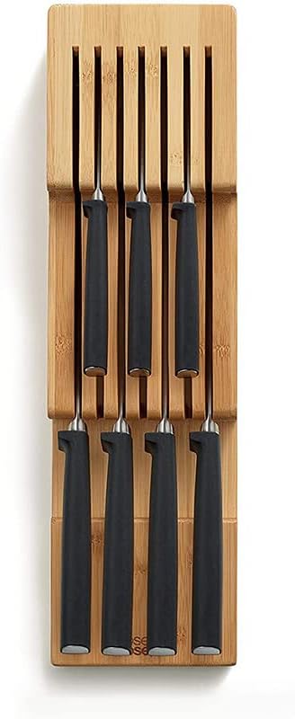 Faca de bambu no estilo da gaveta da eroolu O armazenamento de rack de faca oferece um slot para o seu apontador! A inserção perfeita