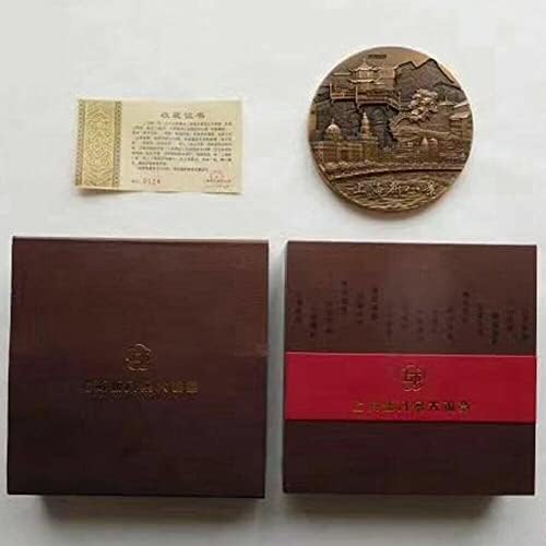 大 铜章 收藏者 协会 China Shanghai Mint 100mm Medalha de bronze As novas oito visualizações na medalha de Xangai
