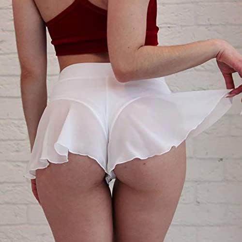 Sexy mini saias de dança de cintura alta femininas com calças de dança de pólo de pózas