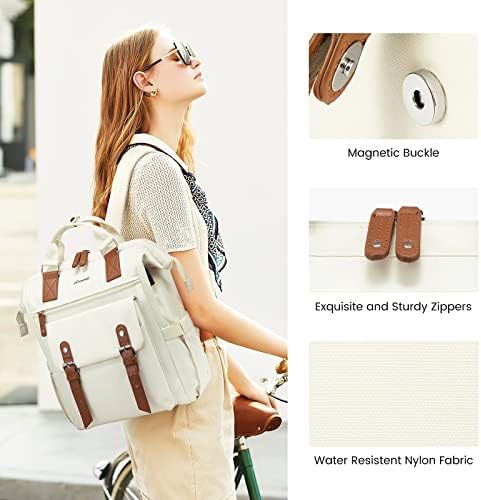 Backpack de laptop LoveVook de 15,6 polegadas para mulheres, enfermeira de enfermagem Backpacks Backpacks, bolsa de computador com porta