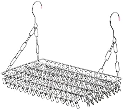 Landua Balcony Dobing Shoe Secy Rack Roupas Airer Airenless Aço de aço Toalha Armazenamento 36/100 Clipes de gancho