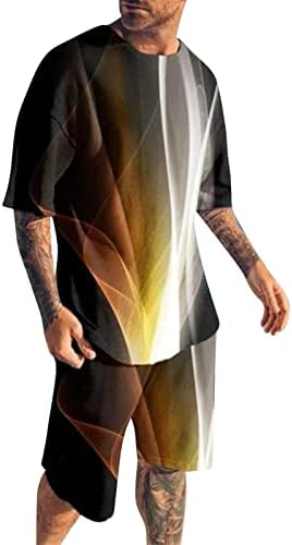 BMISEGM Summer Mens Beach Camisetas Homem Men Primavera Terno do verão Fashion Beach Prinha Shirt Shirts Shorts Desenhos