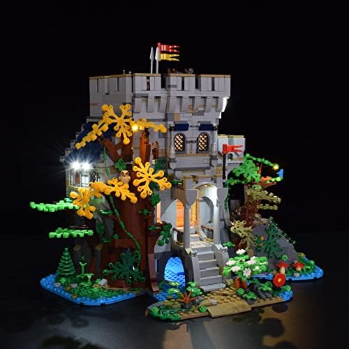 Kit de iluminação LED para Castle in the Forest - Compatível com Bricklink 910001 Bloco de construção Modelo - O modelo Bricks não incluído