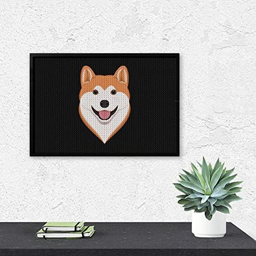 Desenho animado akita cachorro kits de pintura de diamante 5d broca completa de shiestone artes decoração de parede para adultos 8 x12