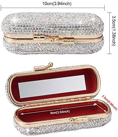 Porta de caixa de batom de Calidaka com o organizador de batom de cristal espelhado para viagens femininas moda moda portátil brilho