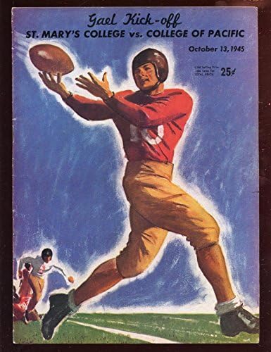 10-13 1945 Programa de futebol de St. Mary's Pacific NCAA autografou 6 Sigs JSA Loa - Revistas de faculdade autografadas
