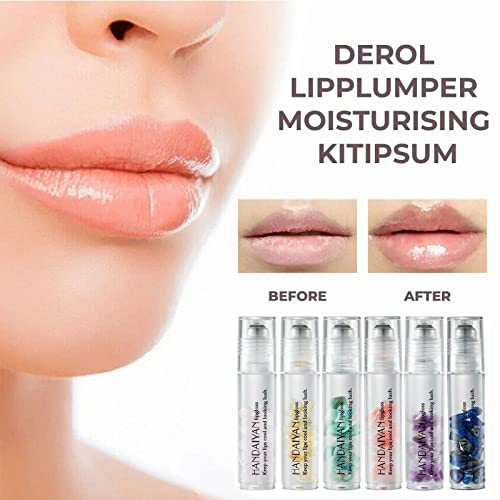 Shinyne Hidrato de cristal natural Hidratante Lush Lips Lips Clumping, Lips exuberantes hidratantes de cristal natural, brilho de cristal de cristal shinyne, conjunto de brilho labial, brilho labial transparente