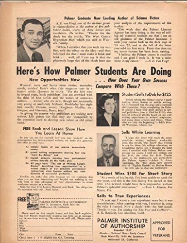 Mercados e Métodos dos Escritores 12/1950 Publicação para Writers-Pulp-VG