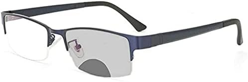 Melrose/meio quadro de óculos de leitura bifocal masculina, óculos de sol fotochromos transitórios, leitor de óculos de sol anti-Glare