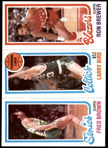 1980 Topps 228/31/198 Fred Brown/Larry Bird/Ron Brewer NM/MT