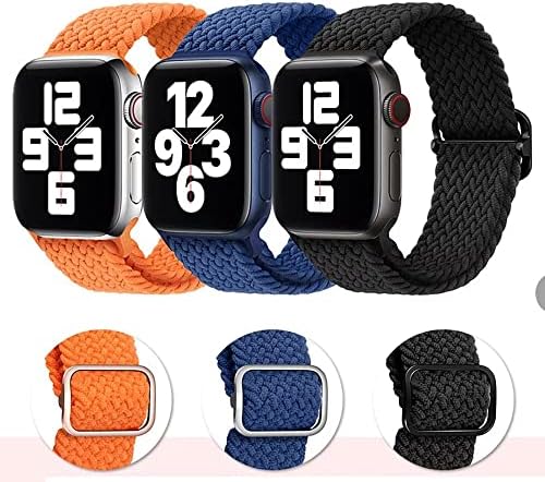 Bandas trançadas de loop solo de renda compatíveis com a banda Apple Watch 38mm 40mm 41mm 42mm 44mm 45mm, pulseira trançada macia