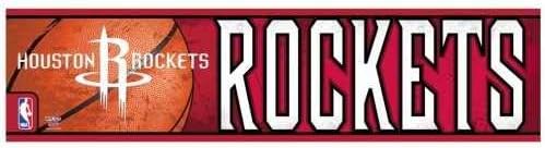 WinCraft NBA Houston Rockets WCR13312413 Faixa de pára -choques, 3 x 12