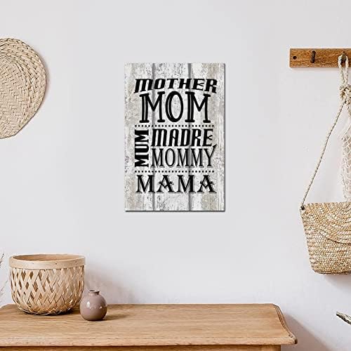 Estilo rústico placar de madeira citações da família Mãe mãe madre mamãe mamã