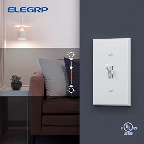 Interruptor dimmer eleggle de algodão para LED consumível, CFL e lâmpadas de lâmpada de luz incandescentes, pólo único