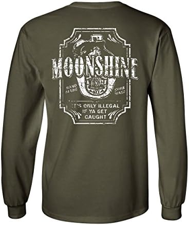 Moonshine Tennessee uísque de manga longa camiseta