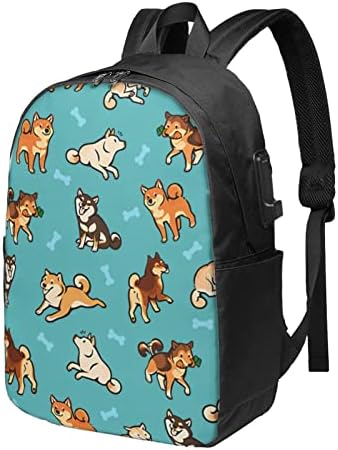 Backpack Dog Cute Puppy Backpack for School Bookbag 3D Impressão de grande capacidade Viagem leve Casual Daypack