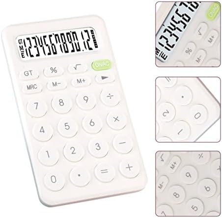 Calculadora de calculadora de garoto de nuobsty 2pcs calculadoras eletrônicas contabilidade de ferramentas alimentadas com exibição adorável portátil para desktop student crianças pequenas - estudantes portáteis de casa plástico básico