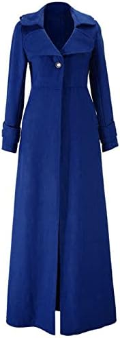 PrDeCexlu Cool A Line Windbreaker feminino Pub Falto de manga longa Vestido de túnica Rouco de poliéster confortável sólido