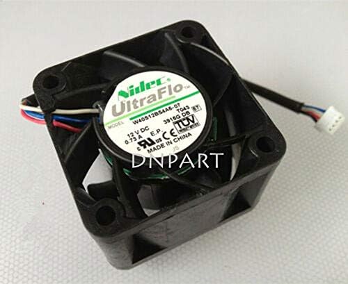 DNPART Compatível para NIDEC 404028mm 12V 0,73A 4cm W40S12BS4A5-07 4PIN FAM