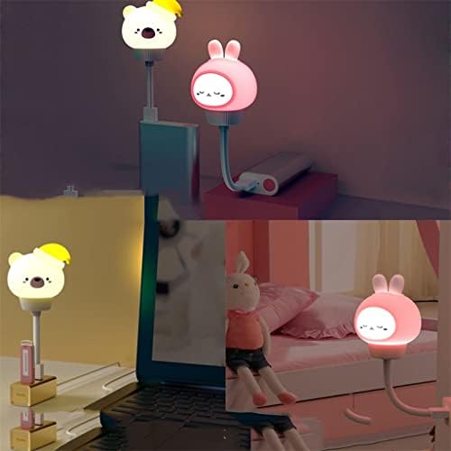 Uxzdx Night Light Light Cartoon Lâmpada Noturna Urso Remoto Controle Remoto Para Baby Kid Decoração Decoração Lâmpada de cabeceira